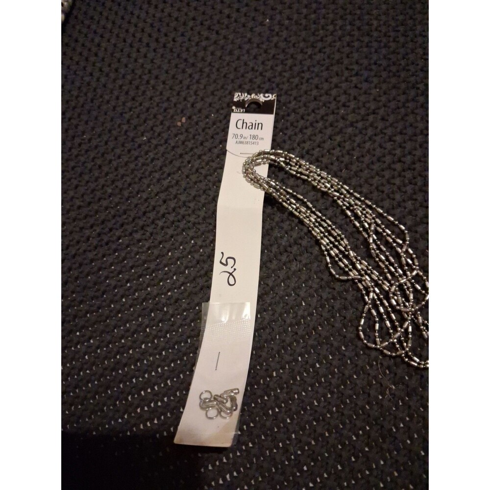 Cousin DIY Silver Ball Chain 70.9 Inch 180cm Jewelry Making Craft Supply
